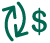 green mobile money transfer icon